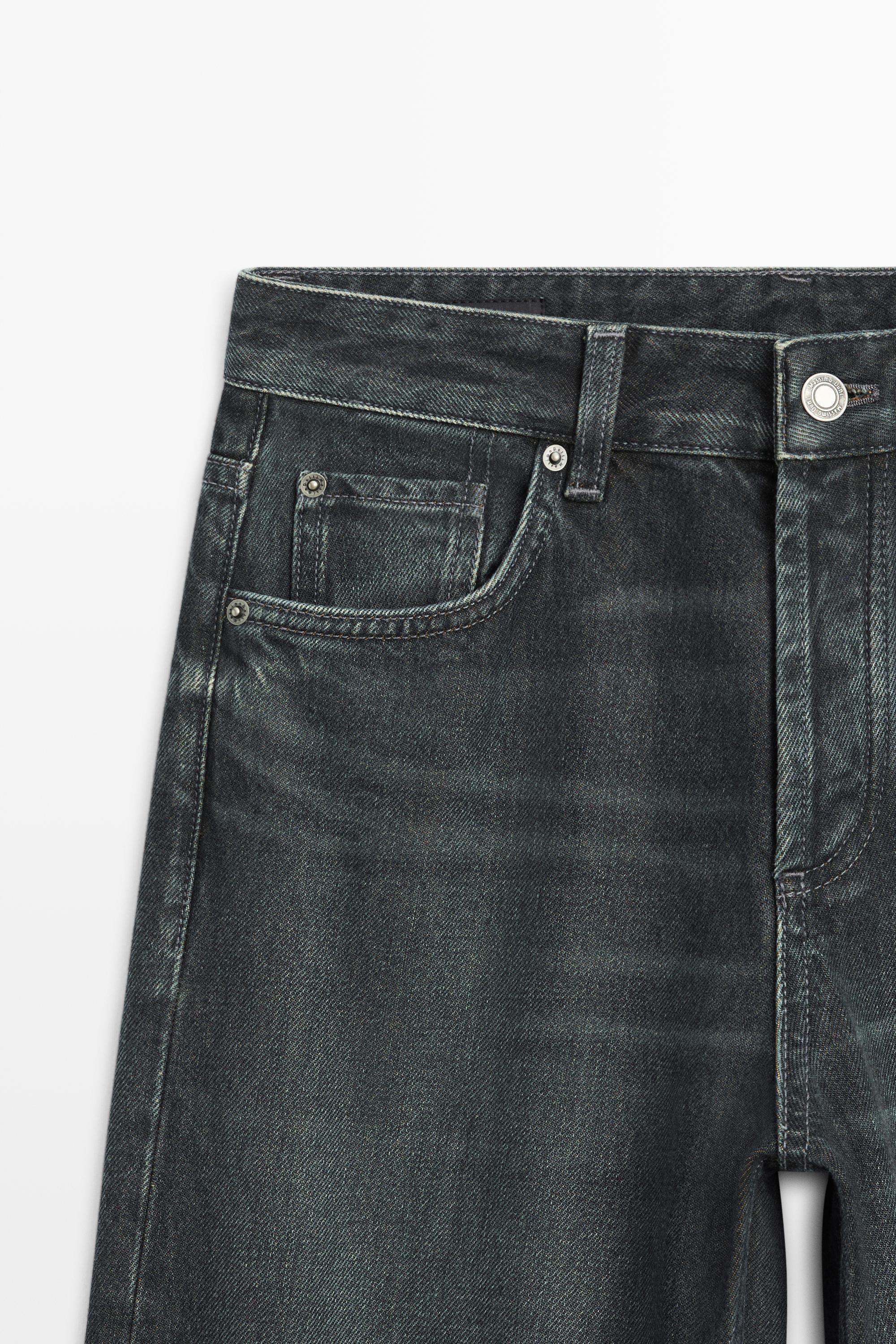 Jean wide leg taille moyenne